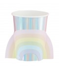 Pastell Party Regenbogen-Becher