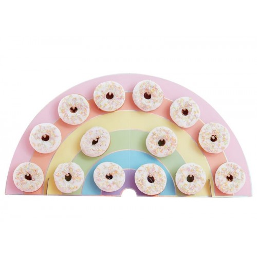 Regenbogen Wand für Donut - Pastel Party
