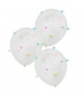 5 Ballons Pompons Pastel - Pastel Party