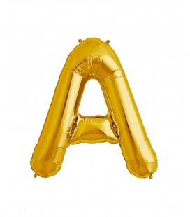 Gold Letter A Mylar Balloon