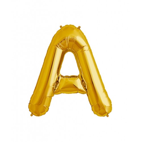 Gold A Mylar Balloon
