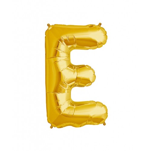 Goldener Folienluftballon "E"