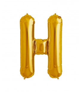 Gold Letter H Mylar Balloon