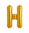 Gold Letter H Mylar Balloon