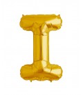 Gold Letter I Mylar Balloon