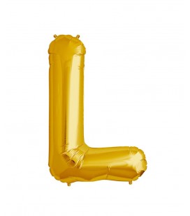 Gold Letter L Mylar Balloon