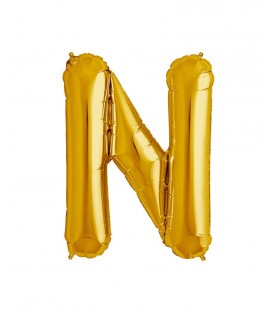 Ballon Mylar Lettre Dorée N