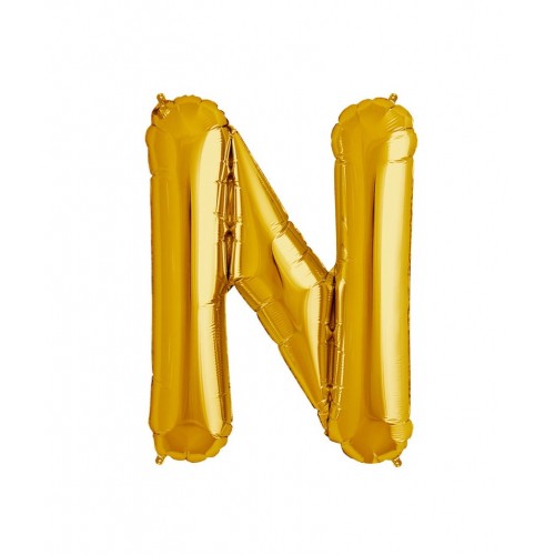 Ballon Mylar Lettre Dorée N