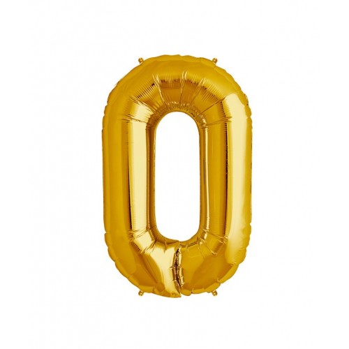 Goldener Folienluftballon "O"