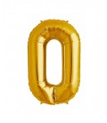 Goldener Folienluftballon "O"