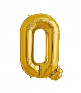 Gold Letter Q Mylar Balloon