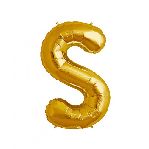 Goldener Folienluftballon "S"