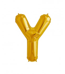 Goldener Folienluftballon "Y"