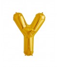 Goldener Folienluftballon "Y"