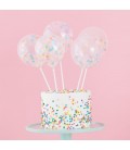 Mini Cake Topper Confetti Balloons - Pastel Party