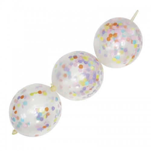 Konfetti-Verbindungsluftballons - Pastel Party