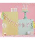 Happy Birthday Iridescent Bunting - Pastel Party