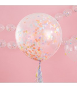 3 Giant Confetti Balloons - Pastel Party