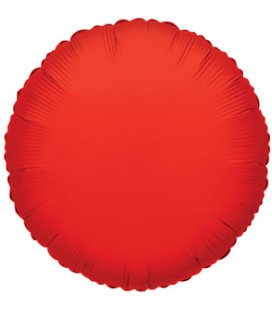 Red Round Mylar Balloon