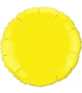 Yellow Round Mylar Balloon