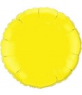 Yellow Round Mylar Balloon