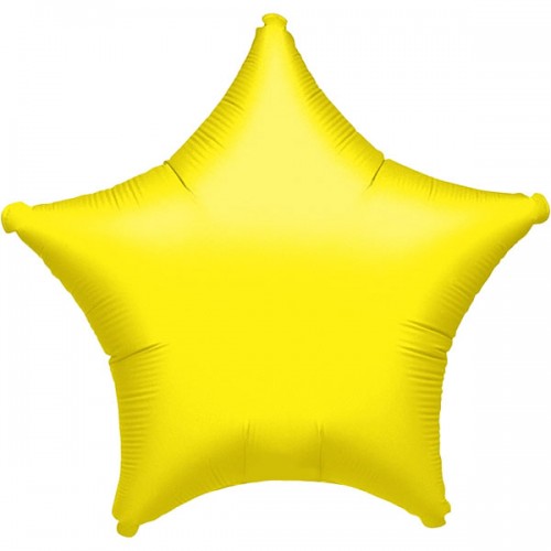 Yellow Star Mylar Balloon