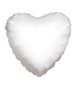 Ballon Mylar Coeur Blanc