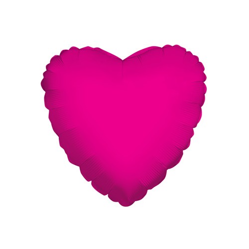 Magenta Heart Mylar Balloon