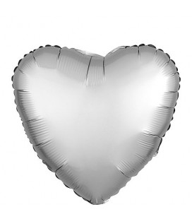 Silver Heart Mylar Balloon