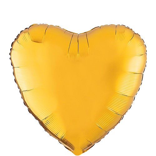 Gold Heart Mylar Balloon