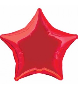 Red Star Mylar Balloon