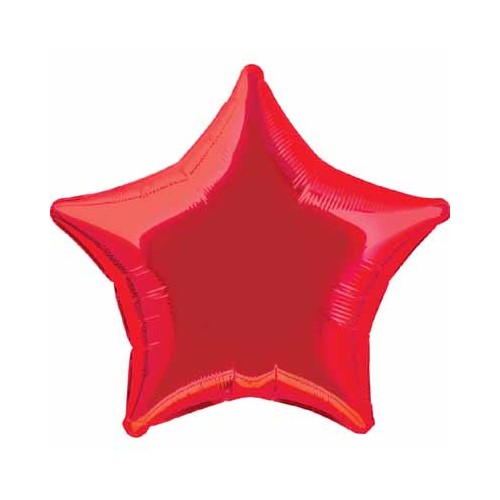 Red Star Mylar Balloon