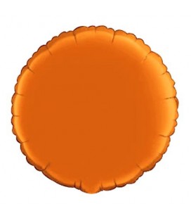 Orange Round Mylar Balloon