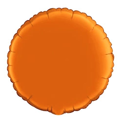 Orange Round Mylar Balloon