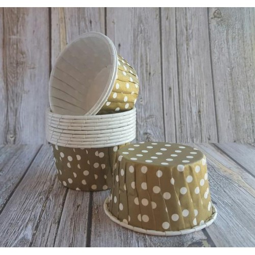 25 Gold Polka Dots Candy Cups