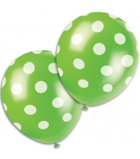 6 Dots Lime Balloons
