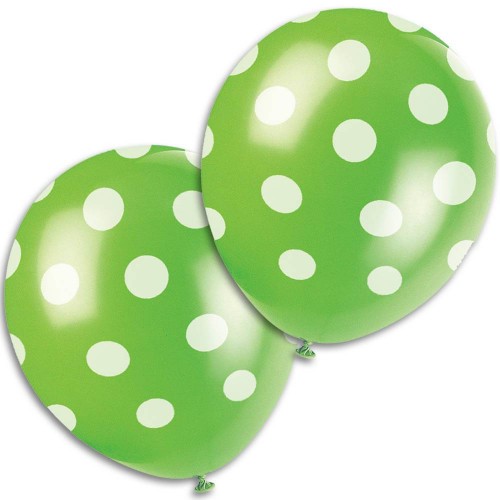 6 Dots Lime Balloons