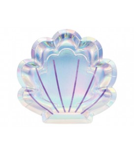 Shimmer Mermaid Shell Party Plates