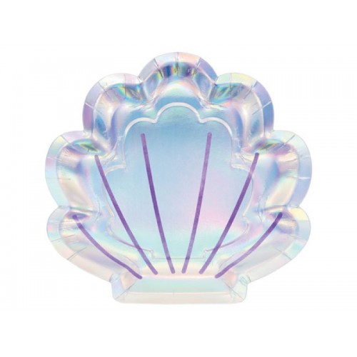 Shimmer Mermaid Shell Party Plates