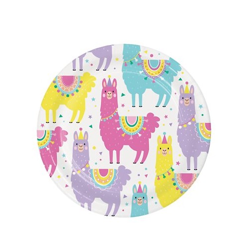 Llama Party Cake Plates