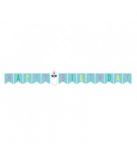 Llama Party Happy Birthday Banner