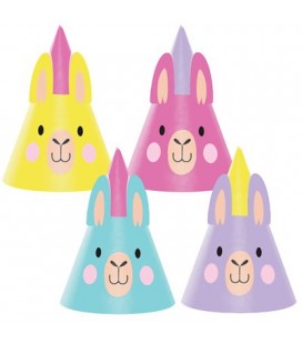 8 Chapeaux de Fête Lama Party