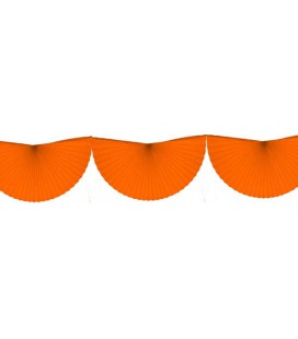 Orange Bunting Fan Garland
