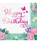 Floral Fairy "Happy Birthday" Luncheon Napkins