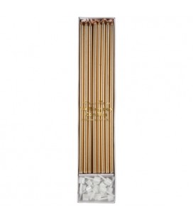 16 Long Gold Candles