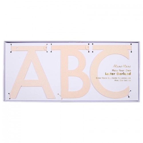 Pink Iridescent Glitter Letter Garland Kit