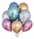 Silver Chrome Latex Luftballon