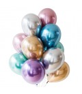 Silver Chrome Latex Luftballon