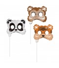 3 Photo Booth Masques Animaux Ballons