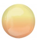 Ballon Mylar Sphérique Orbz Ombré Jaune & Orange
